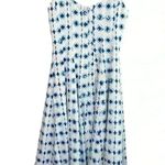 Christian LaCroix  White And‎ Blue Geometric Printed Maxi Dress Photo 2