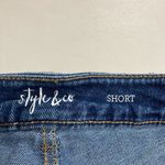Style & Co . Women’s Jean Denim Shorts Size 12 Blue Frayed Hem Inseam 4” Photo 6