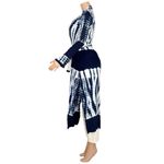 L'Agence L’AGENCE Mahika Ribbed Knit Duster Cardigan, Dark Teal Tie Dye, XS Photo 8