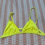 American Apparel Los Angeles Apparel triangle swim top bathing suit top yellow pool beach indie Photo 0