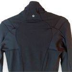 Lululemon Bhakti Yoga Jacket 6 Black Moto Long Sleeve Full Double Zip Thumbholes Photo 5