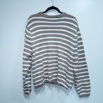 J.Crew New Mushroom & Ivory Stripe Cotton Lady Jacket Cardigan Sweater Size 3X Photo 7
