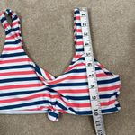 Bikini Top Teal Red/Pink White Stripe Women Small Photo 4