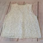 Classic Elements Vintage  Sweater Vest Medium Embroidered Zip Up Cottagecore Boho Photo 2