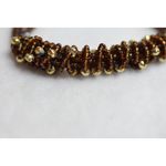 Source Unknown Snazzy Trendy Beads On Beads Brown Tones Stretch 6 Inch Like New Bracelet Photo 2