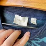 Cyrus  size L mock turtleneck floral print sweater. Photo 6