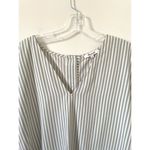 Madewell  Striped Button Mini Dress Green Gray Tank Size Small Photo 3