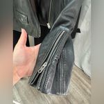 Topshop Dark Leather Jacket Photo 10