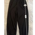 Romwe Women’s Black Joggers Mushroom Details MEDIUM Photo 2