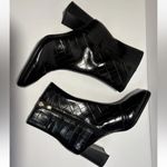 Nordstrom Rack Normandy Women’s Sz 6 M Black Croc Print Block Heel Ankle Boot Photo 1
