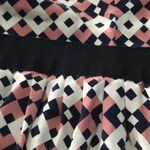J.Crew silk diamond print navy & pink skate skirt Photo 6