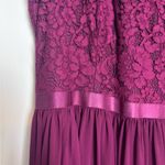 Amazon Miusol NWT Formal Magenta Floral Lace Bridesmaid Party Maxi Dress Photo 3