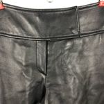 Vintage Context 100% Leather High Waisted Boot Cut Black Minimalist Pants 6P Photo 5