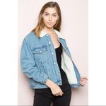 Brandy Melville John Galt Fur Denim Jacket Photo 3