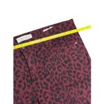 Sanctuary Social Standard  Animal Print Skinny Pants 14 Mid-Rise Burgundy Photo 1