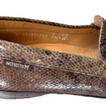Mephisto Natala Reptile Embossed Horse Bit Loafers‎ Size 7.5 Dark Oak Boa Snake Brown Photo 4