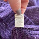 Daisy Fuentes  Purlple Short Sleeve Sweater Top Petite Large Photo 4