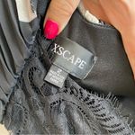 XScape  Pleated Floral Lace Back Maxi Dress Black 2‎ Photo 4