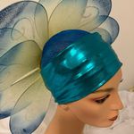 Handmade blue floral hat. This hat was made for the stage in the theater. Photo 5