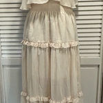 Kendall + Kylie Kendall‎ & Kylie Vanilla Bean Chiffon Maxi Dress SIze 8-10 Tiered Lined NWT Photo 0