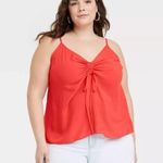 Ava & Viv NWT  Red Cinched Top Photo 0