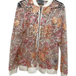 Ruff Hewn  embroidered flower bomber jacket  Size Large Photo 0