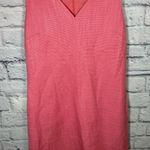 Talbots  Women Pink Tweed V-Neck business Sheath Sleeveless Dress‎ size 8 Photo 0