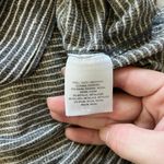 Akemi + Kin  Black Metallic Stripe V-Neck Long Sleeve Top Women’s Large Lurex Photo 13