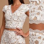 Lace Skirt & Crop Top Set‎ White Size L Photo 5