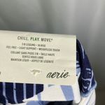 Aerie  Chill Play Move 7/8 Leggings Hi-Rise Blue Floral Print‎ Size S New Photo 8