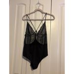 Calvin Klein Black Lace Mesh Strappy Teddy Bodysuit L XL Photo 6