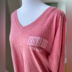 Exist Heather Pink Virginia Beach V Neck Long Sleeve Tee Shirt Size Large Photo 5