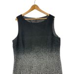 Talbots Women's Black Silver Ombre Sparkle Houndstooth Wool Sheath Dress Size 20 Photo 3