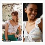 Anthropologie  Maeve Striped Tie Front Cami Photo 1