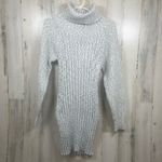 Princess Polly Barrish Sweater Mini Dress Grey White Size S/M NWT Turtleneck Photo 1