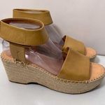 Frye & Co. Sandals Amber Caramel Espadrille Wedge Ankle Strap Leather Boho 9.5 Brown Photo 0