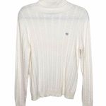 IZOD new ❤︎ Cozy Classic Cable Knit Turtleneck Sweater ❤︎ Ivory Winter White XL Photo 1