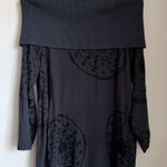 Bitte Kai Rand Gray Black Velvet Geometric Tunic Cowl Neck Sz 38 Lagenlook Art Photo 0