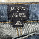 J. Crew Size 30 Jeans High Rise Crop Flare Exposed Button Up Medium Wash Women’s Blue Photo 3
