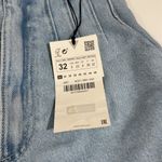 ZARA High Waist Light Blue Women's Shorts NWT Photo 4