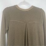 J. Jill Long Sleeve Striped Dress Size‎ Small Olive Green Black Ribbed Photo 4