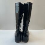 Patrizia‎ Ancaldi Tall Boots Lug Sole Black Patent Leather Boots Womens 38 Italy Size 8 Photo 3