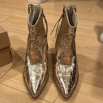 Sam Edelman Iris Studded Western Boot in Gold Photo 7