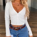 Tiger Mist NWT  Thunder White Long Sleeve Top Shirt Photo 1