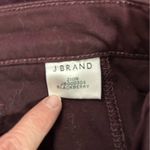 J Brand Zion Skinny Velvet Pants Blackberry Burgundy Size 30 Stretch Photo 11