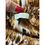 O. Vianca  Mini Skirt Leopard Cheetah Pattern Elastic Waist Tiered Brown Womens M Photo 1