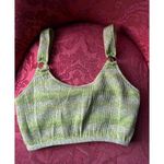 Aerie Stylish Green Ribbed Crop Top with Adjustable Straps Size undefined Photo 0