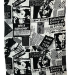 Moon Collection  Black and White Newspaper Print Skirt Photo 0