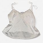 vintage silk lace lingerie cami top Silver Size M Photo 0