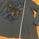 Just My Size Grey long sleeve butterfly print i Photo 4